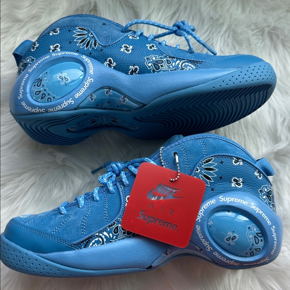 Nike x Supreme Air Zoom Flight 95 SP 'University Blue - Picture 8 of 9